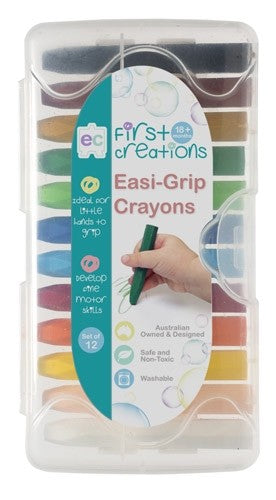 EC EASI-GRIP CRAYONS 12PK