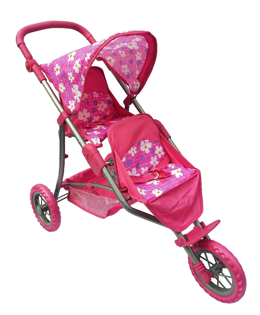 PLAYWORLD TWIN JOGGER DOLLS PRAM