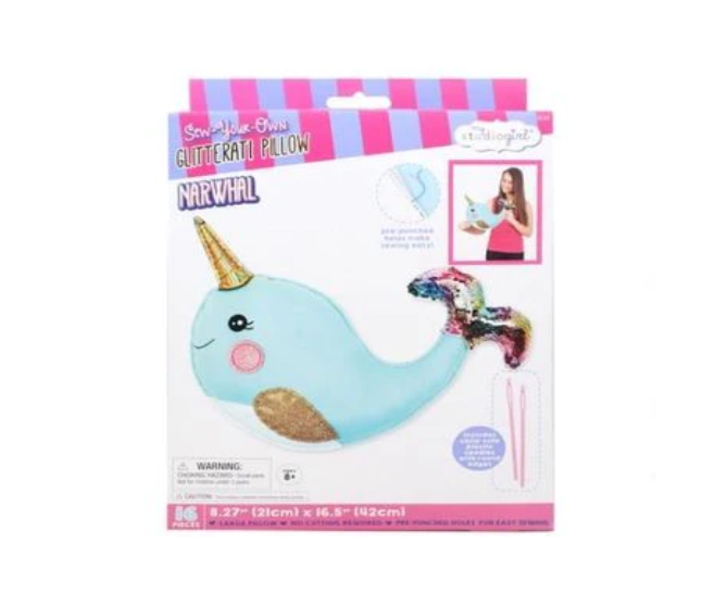 My Studio Girl - Glitterati Pillow Narwhal