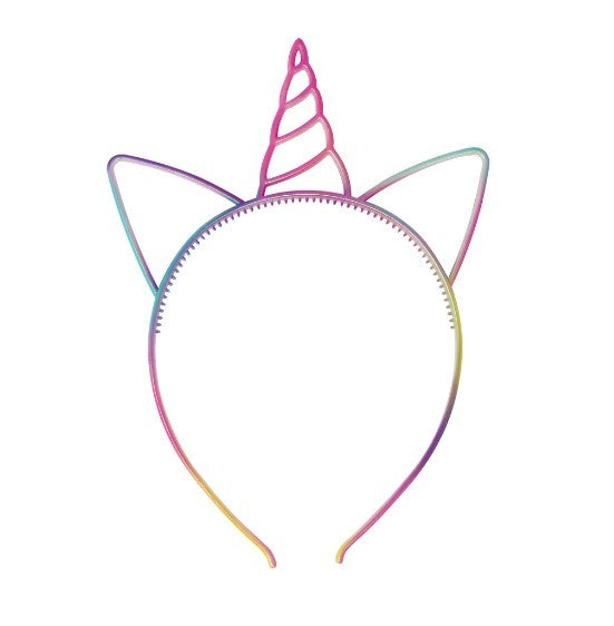 Pink Poppy Caticorn Dreams Pastel Rainbow Unicorn Horn Headband