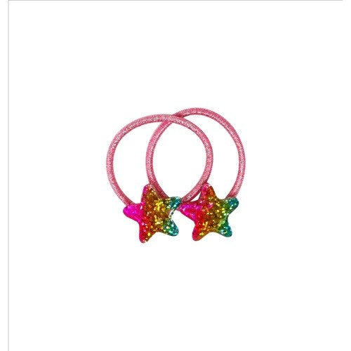 PINK POPPY RAINBOW STAR SPARKLY HAIR ACCESSORIES SET