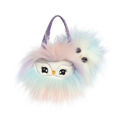 FANCY PALS - OWL IN FLUFFY PINK MULTI BAG