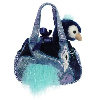 Fancy Pals - Blue/purple Peacock In Purple Bag