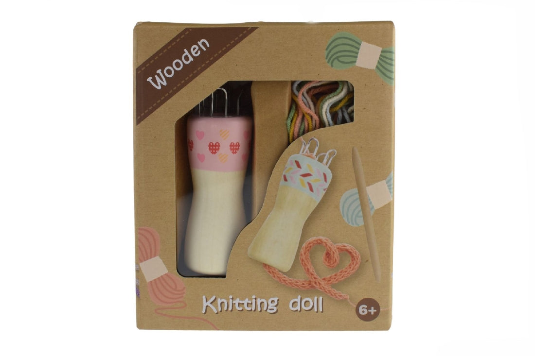 KAPER KIDZ CALM & BREEZY WOODEN KNITTING DOLL ASSORTED