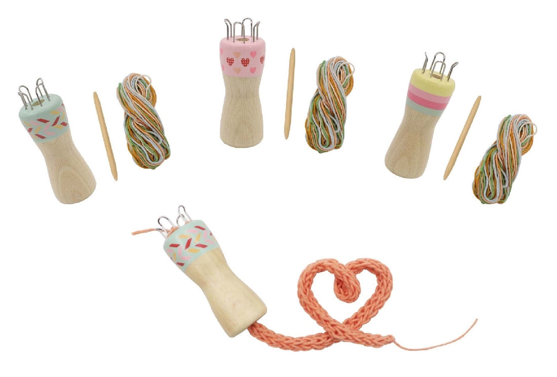 KAPER KIDZ CALM & BREEZY WOODEN KNITTING DOLL ASSORTED