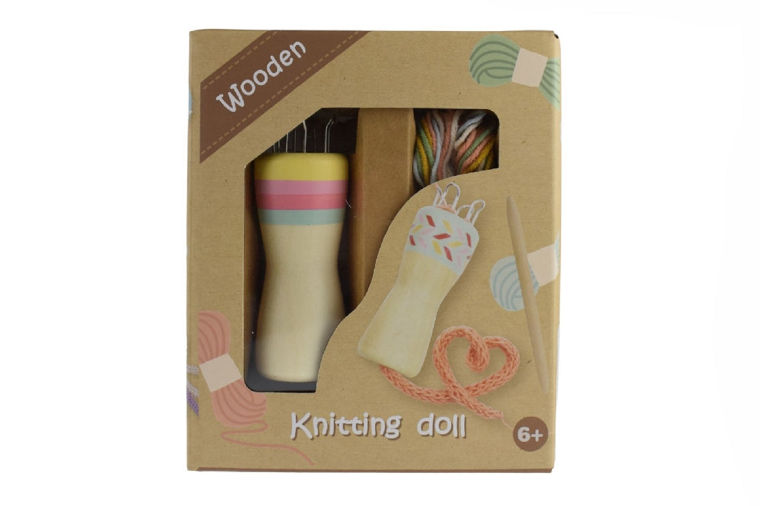 KAPER KIDZ CALM & BREEZY WOODEN KNITTING DOLL ASSORTED