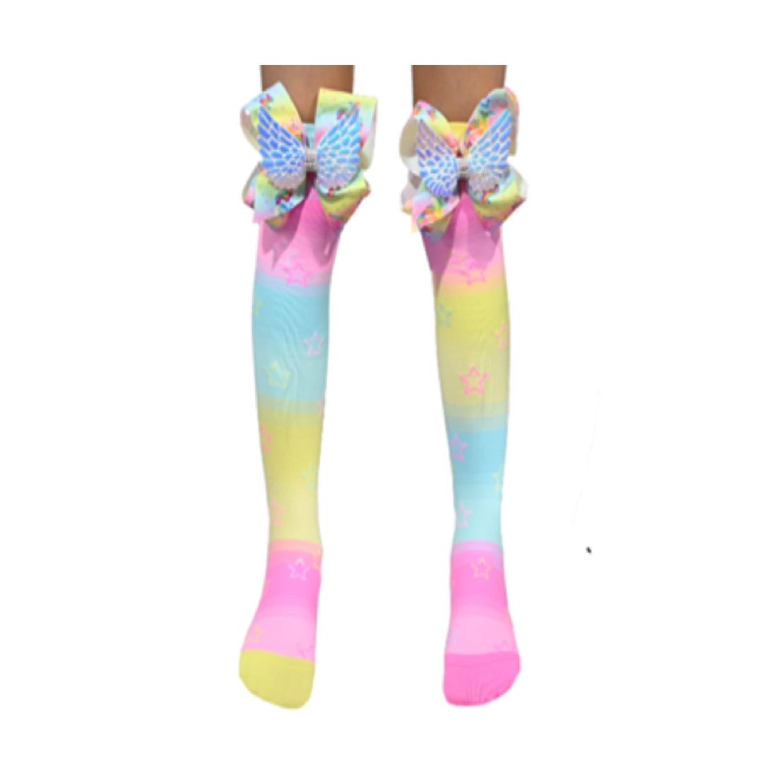 Madmia - Unicorn Bows Socks With Sparkly Wings Toddler